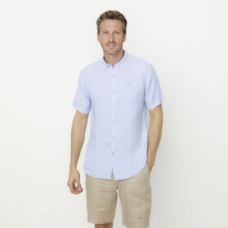 LA MARTINA - Camisa Casual Manga Lino Hombre La Martina