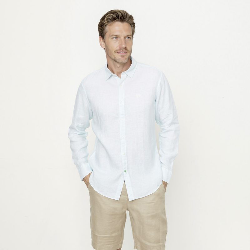 LA MARTINA - Camisa Casual Manga Lino Hombre La Martina