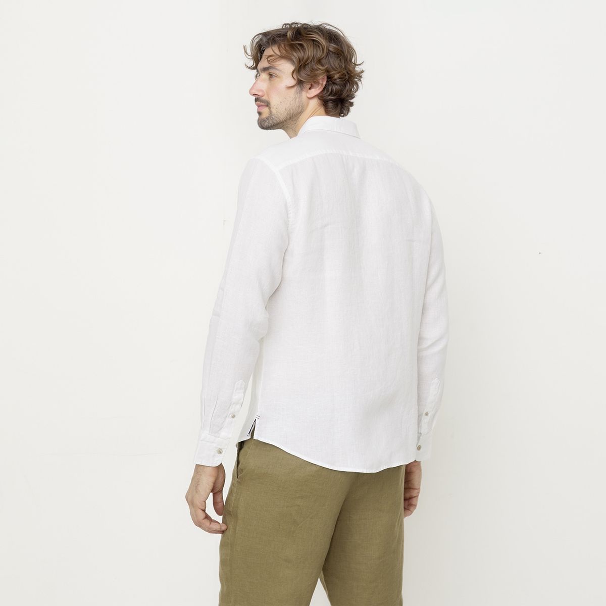 CASCAIS - Camisa Casual Manga Larga Lino Hombre Cascais