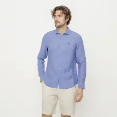 CASCAIS - Camisa Casual Manga Larga Lino Hombre