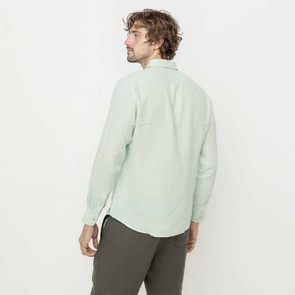 CASCAIS - Camisa Casual Manga Larga Lino Hombre Cascais