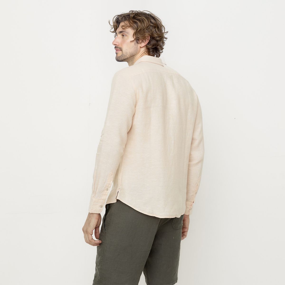 CASCAIS - Camisa Casual Manga Larga Lino Hombre Cascais