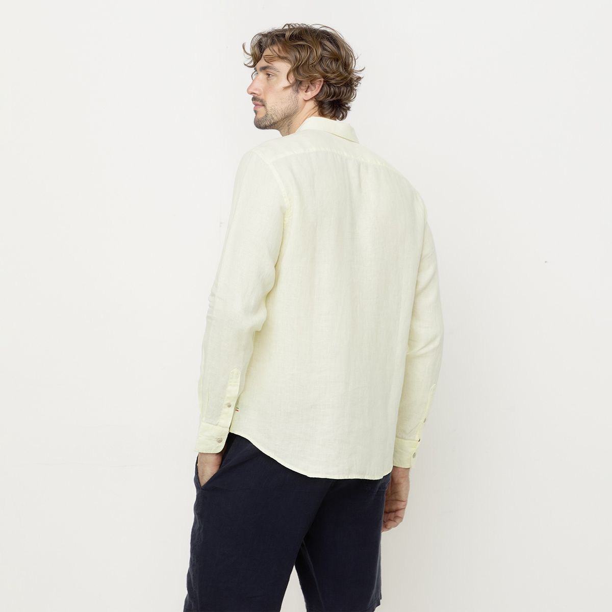 CASCAIS - Camisa Casual Manga Larga Lino Hombre Cascais