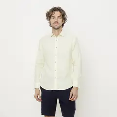 CASCAIS - Camisa Casual Manga Larga Lino Hombre