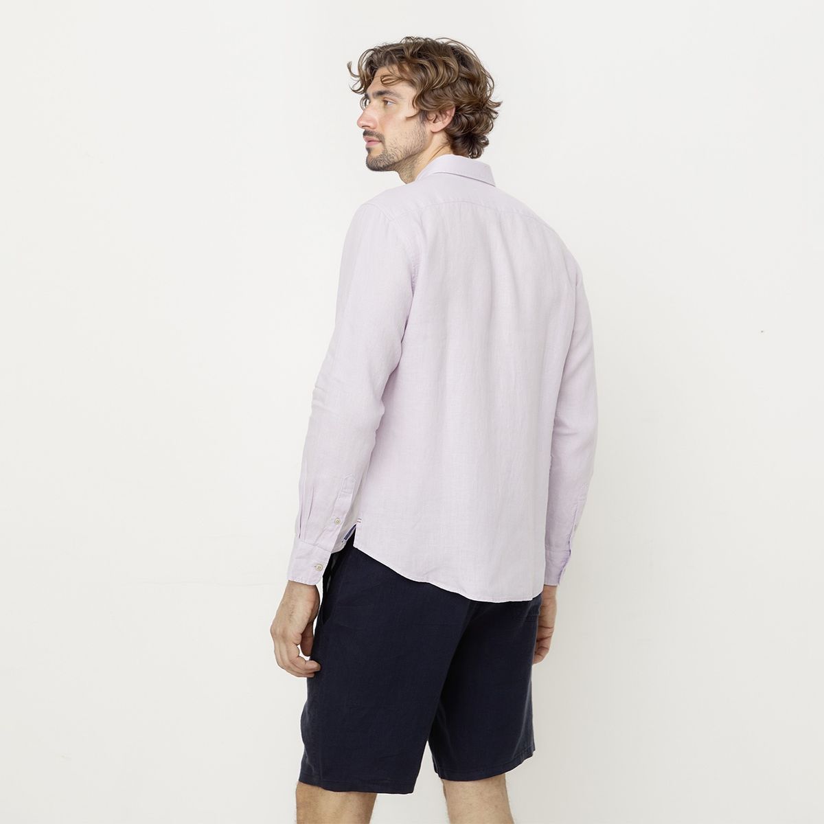 CASCAIS - Camisa Casual Manga Larga Lino Hombre Cascais