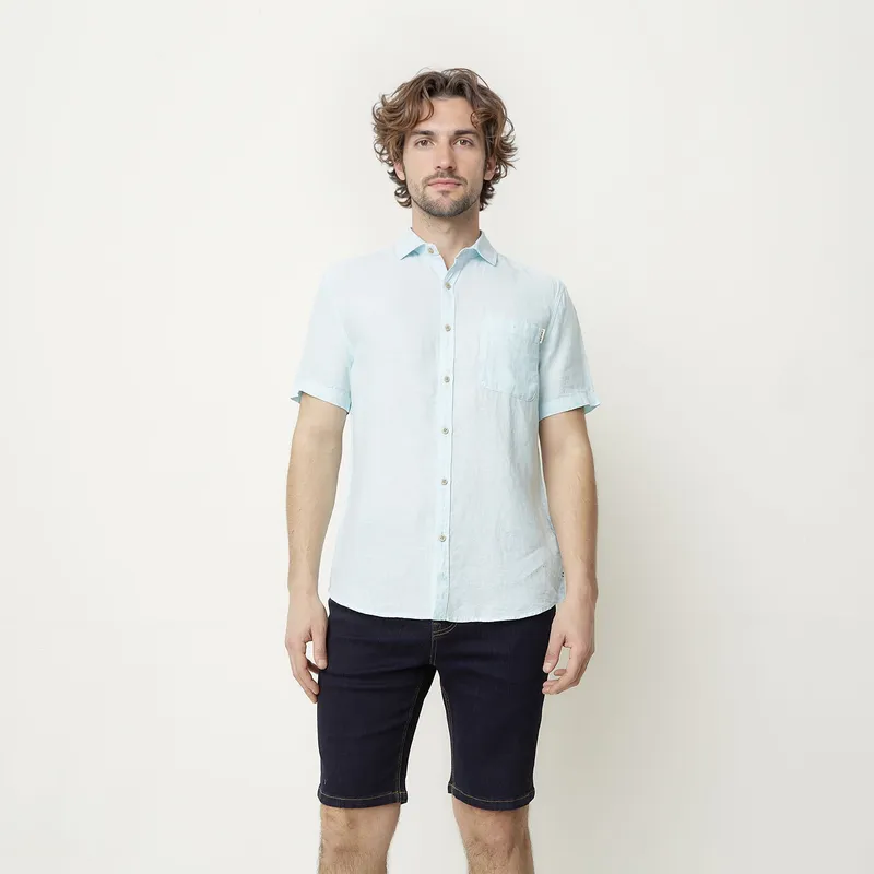 CASCAIS - Camisa Manga Larga Lino Hombre Cascais