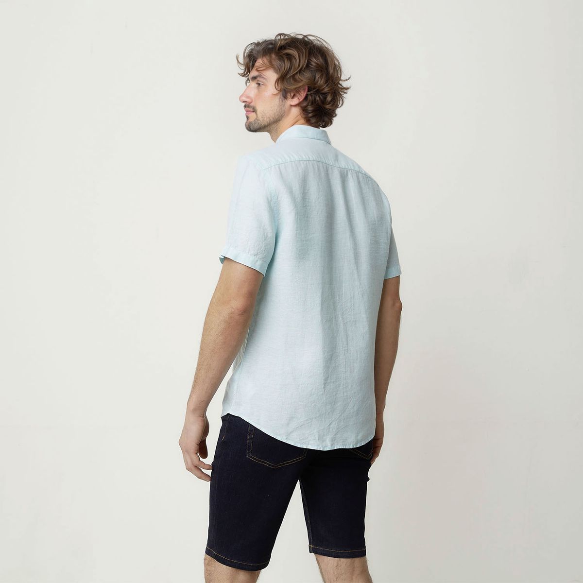 CASCAIS - Camisa Casual Lino Hombre Cascais