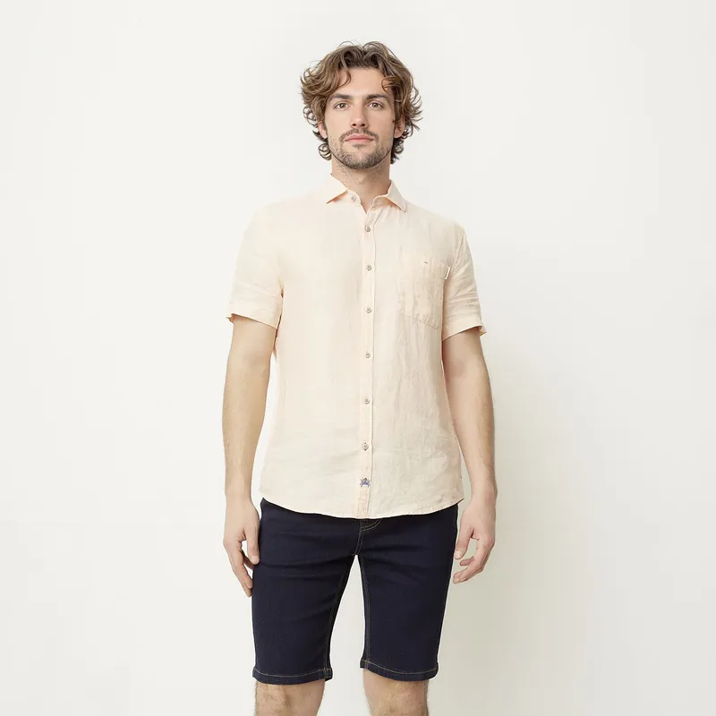 CASCAIS - Camisa Manga Larga Lino Hombre Cascais