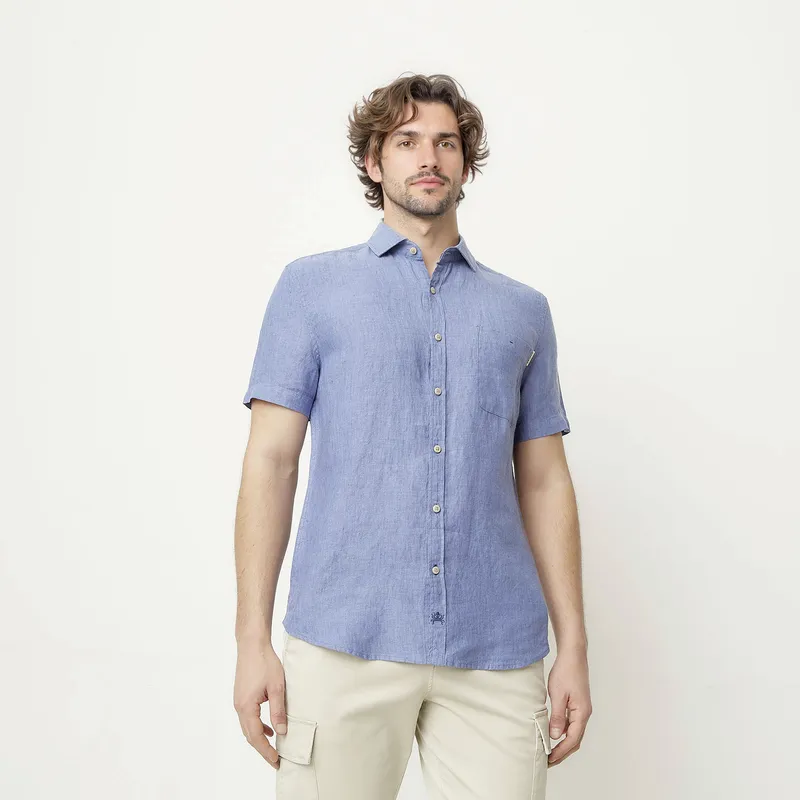 CASCAIS - Camisa Manga Larga Lino Hombre Cascais
