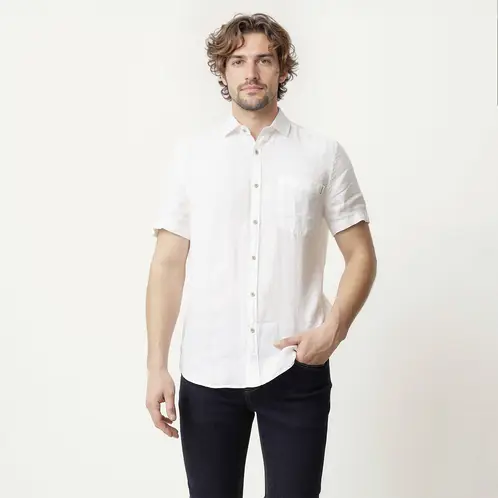CASCAIS - Camisa Manga Larga Lino Hombre