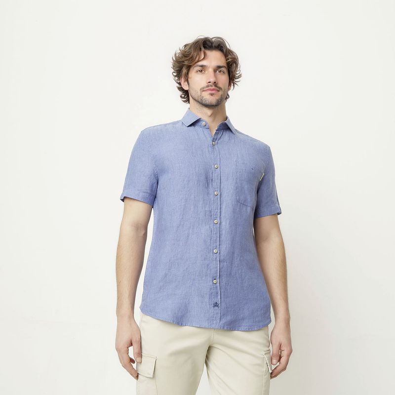 CASCAIS - Camisa Manga Larga Lino Hombre Cascais