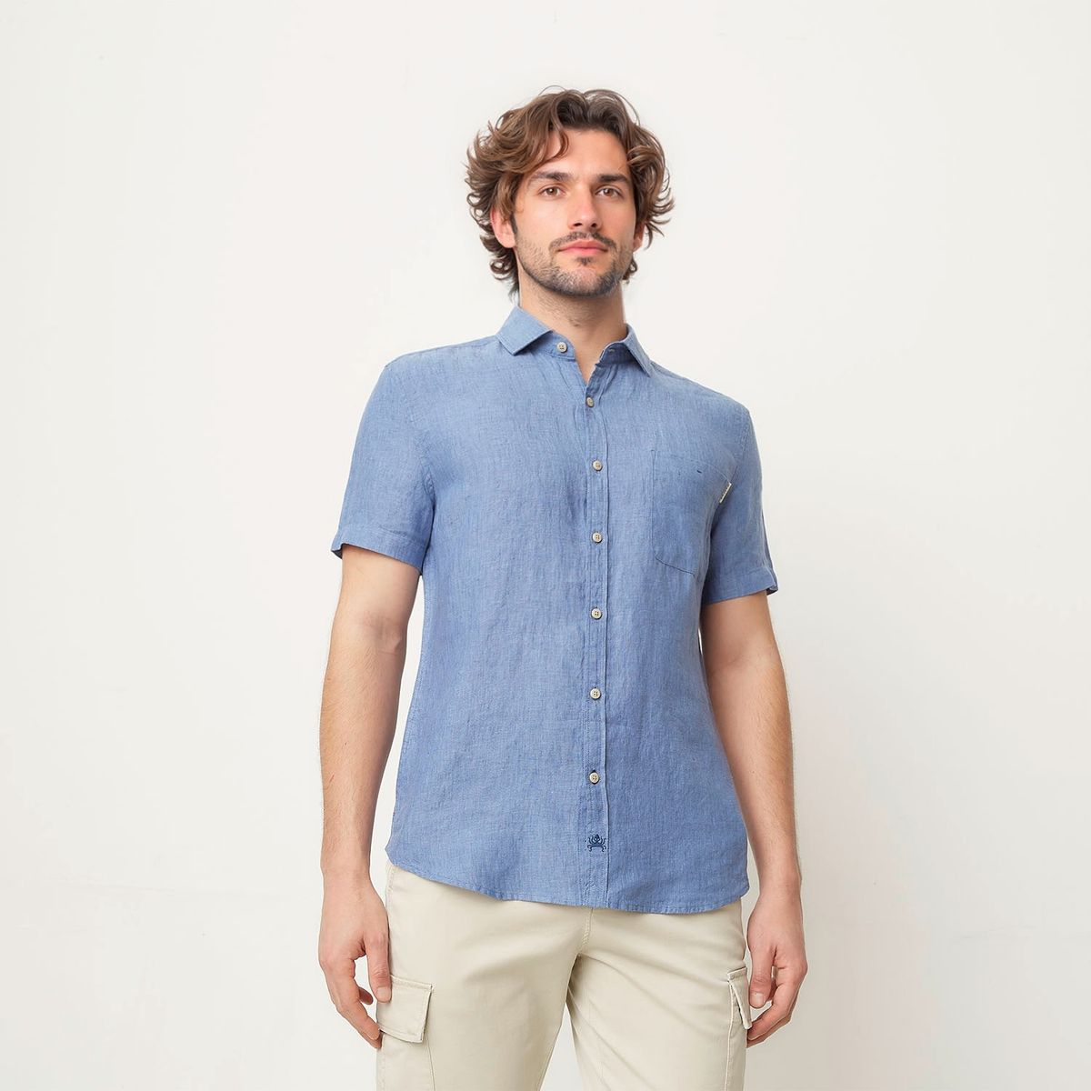 CASCAIS - Camisa Casual Lino Hombre Cascais