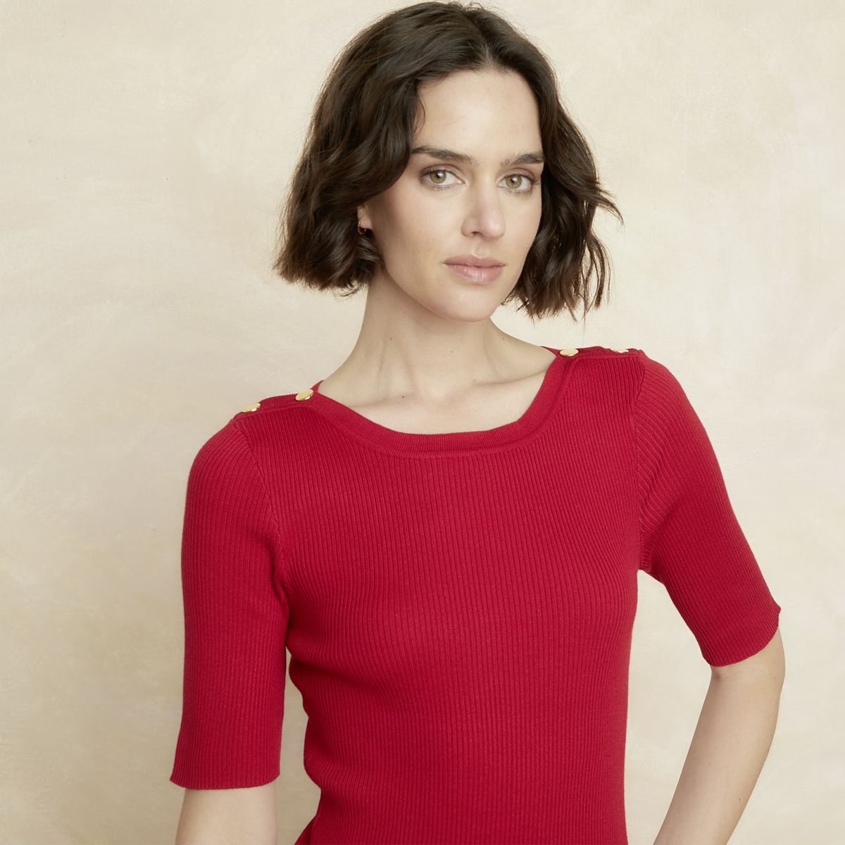 ELLE - Polera Manga Corta Mujer Elle