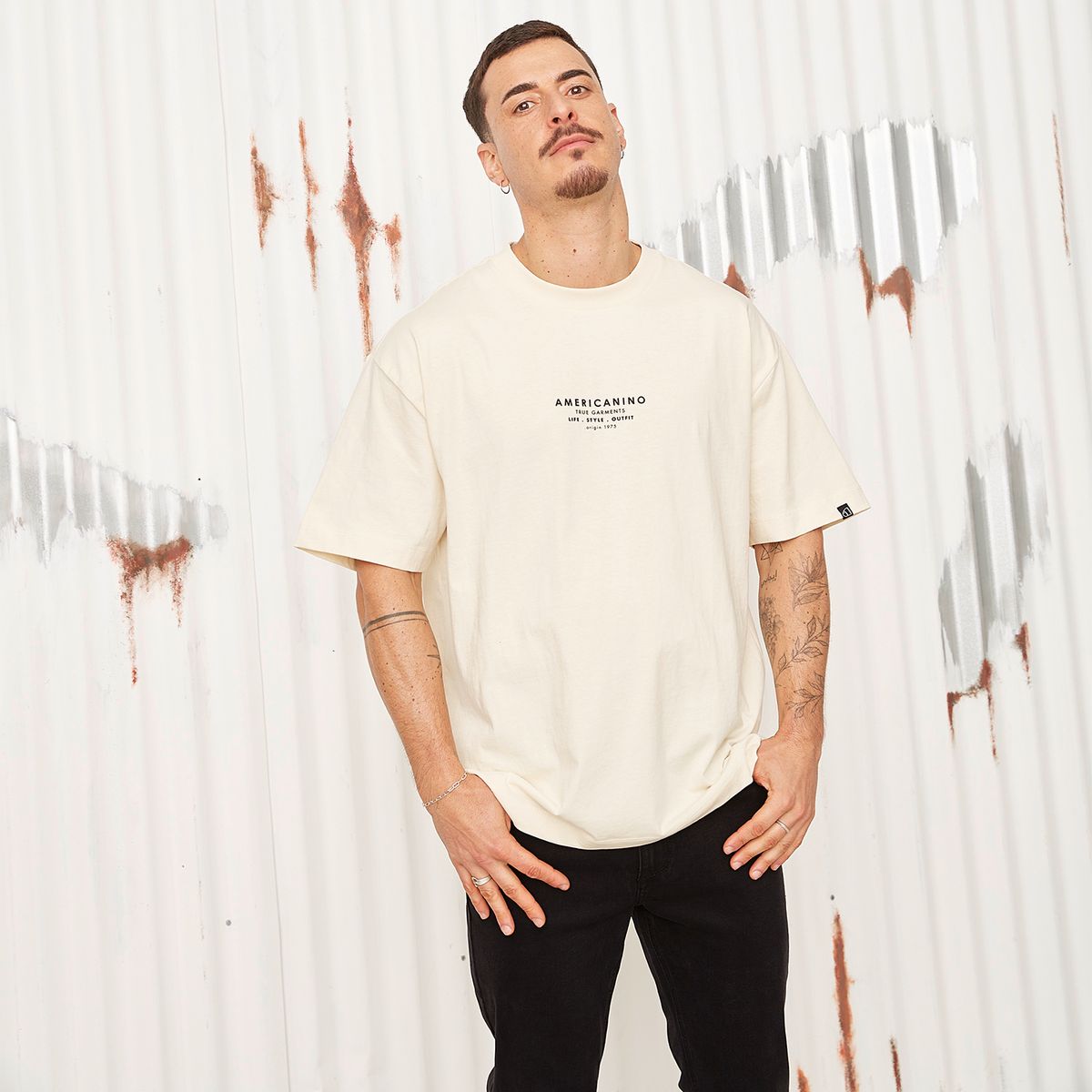 AMERICANINO - Polera Manga Corta Algodón Hombre Americanino