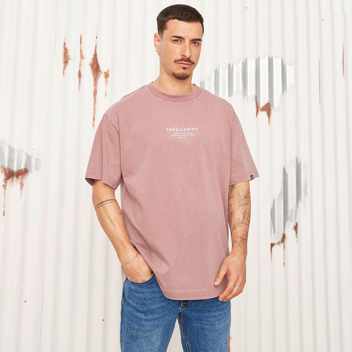 AMERICANINO - Polera Manga Corta Algodón Hombre Americanino