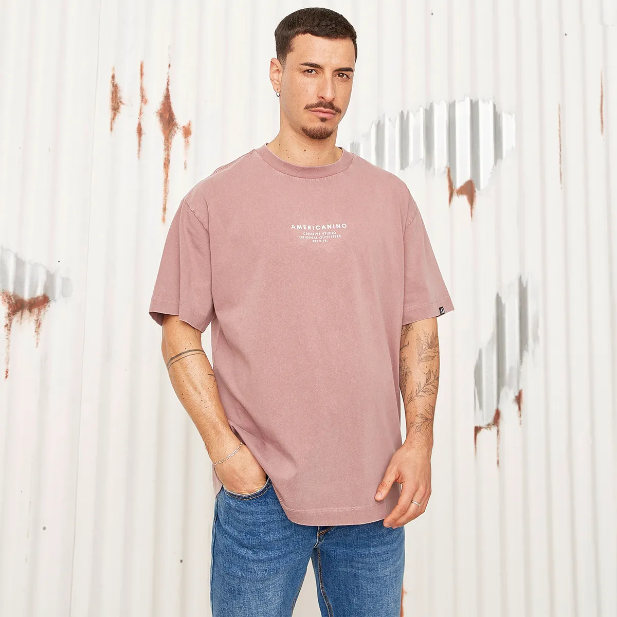 AMERICANINO - Polera Manga Corta Algodón Hombre Americanino