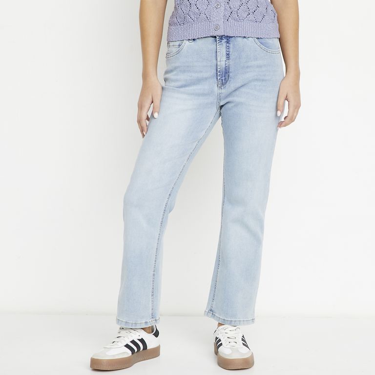 Jeans Cropped Flare Mujer