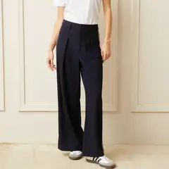 BASEMENT - Pantalón Recto Tiro Medio Mujer