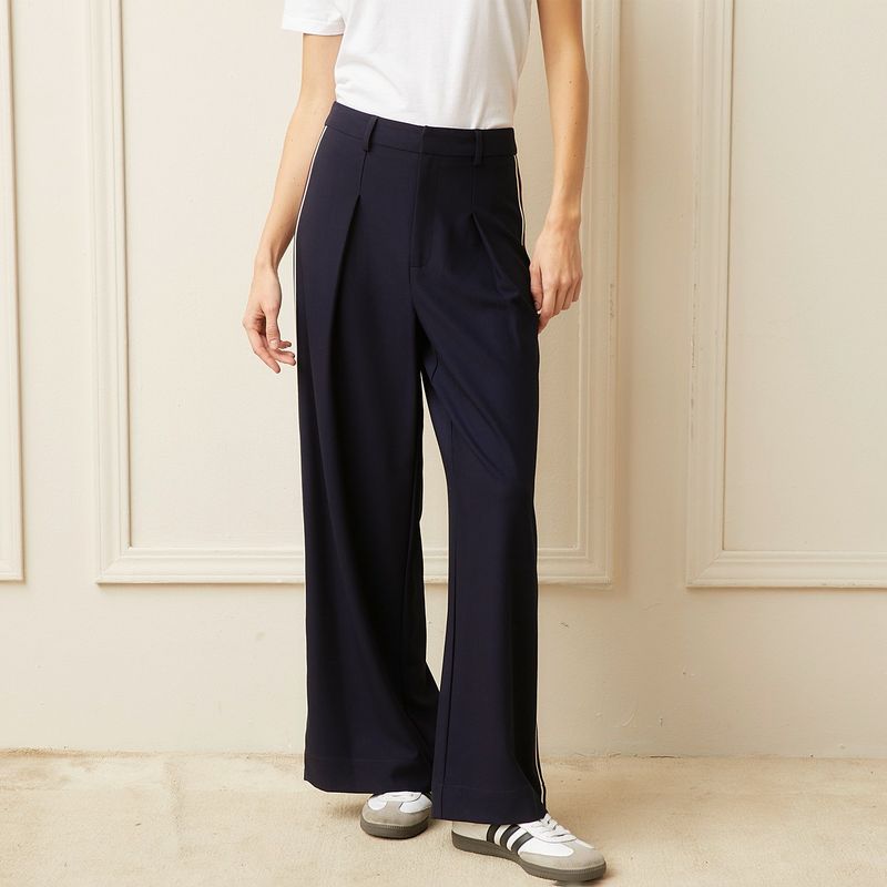 BASEMENT - Pantalón Recto Tiro Medio Mujer Basement