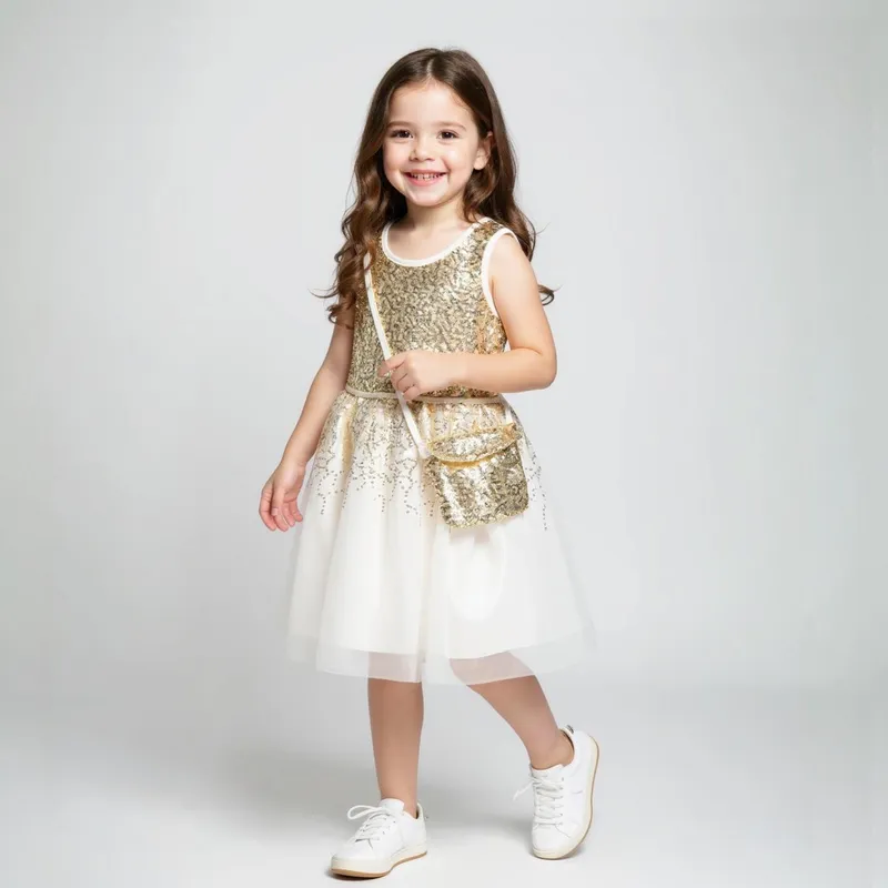 YAMP - Vestido Con Cartera Niña Yamp