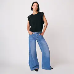 AMERICANINO - Polera Manga Corta Algodón Mujer