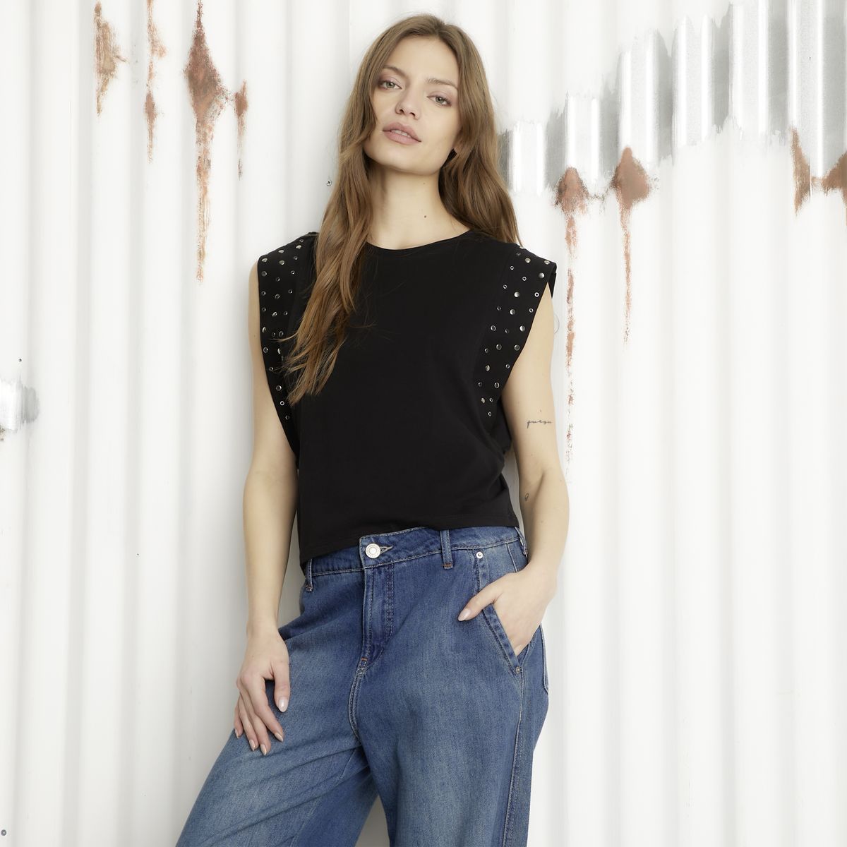 AMERICANINO - Polera Manga Corta Algodón Mujer Americanino