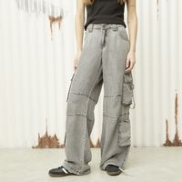 Jeans Baggy Tiro Medio Mujer