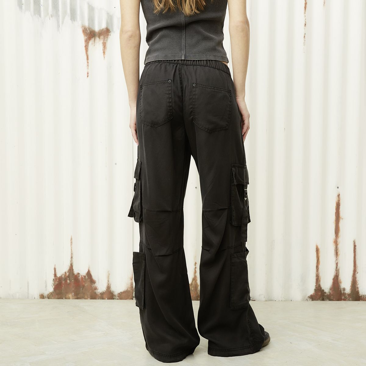 AMERICANINO - Jeans Cargo Tiro Medio Mujer Americanino