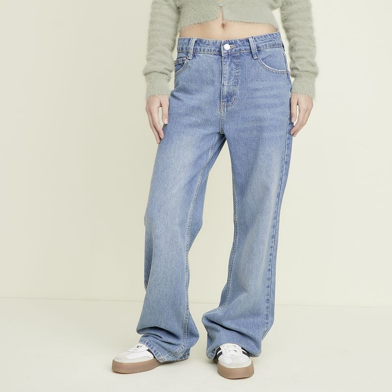 SYBILLA - Jeans Baggy Tiro Bajo Mujer Sybilla