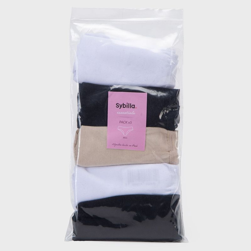 SYBILLA - Pack De 5 Calzones Bikini Mujer Sybilla