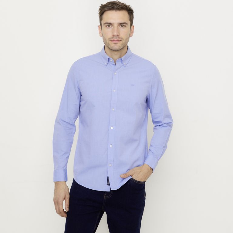 Camisa Manga Larga Algodón Hombre