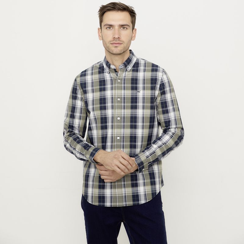UNIVERSITY CLUB - CAMISA SPORT M CLC BOXCHK NAVY S