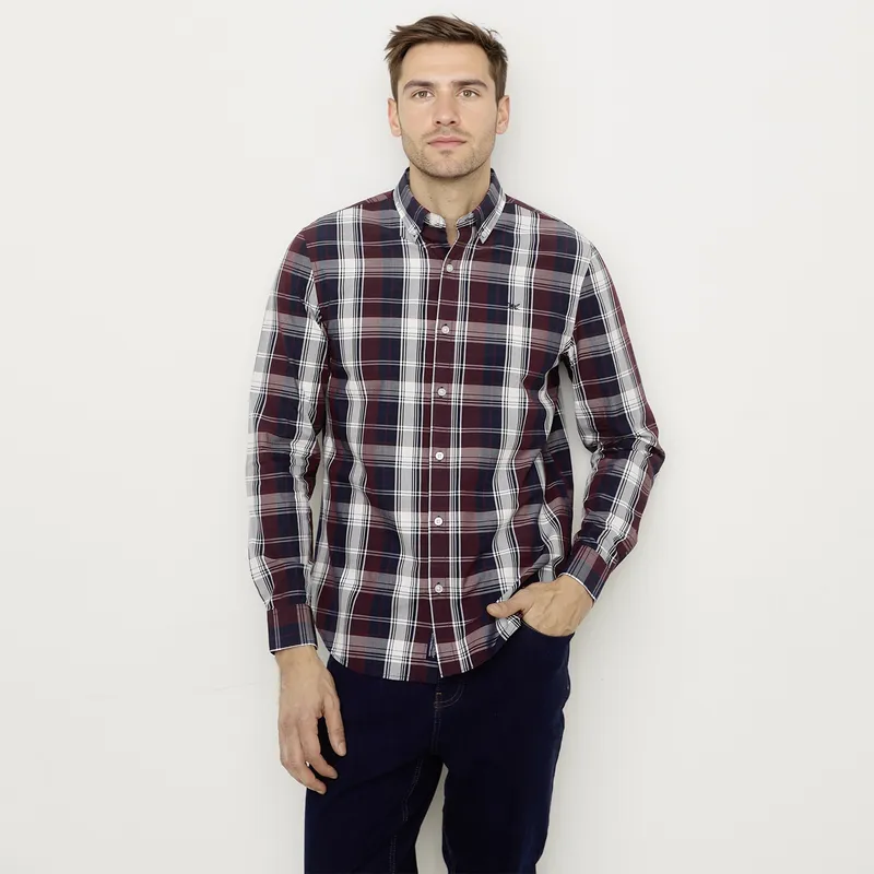 UNIVERSITY CLUB - CAMISA SPORT M CLC BOXCHK NAVY S