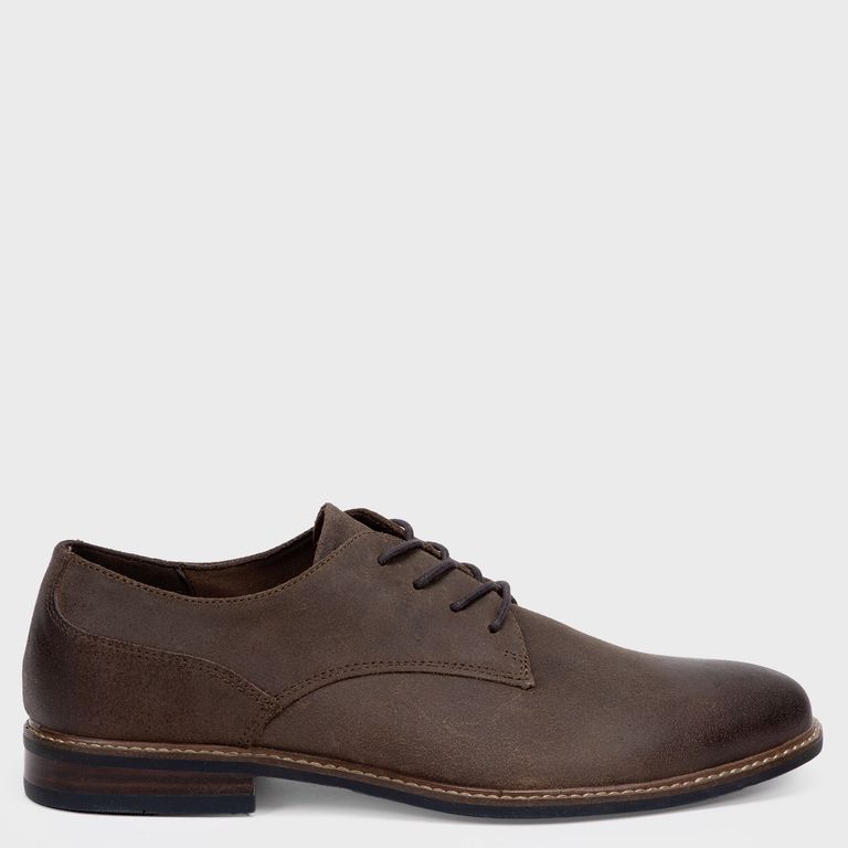 Zapato Casual Hombre Cuero Café
