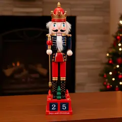 MICA - Cascanuez Calendario Adviento 40 cm Adorno Navidad Decoración