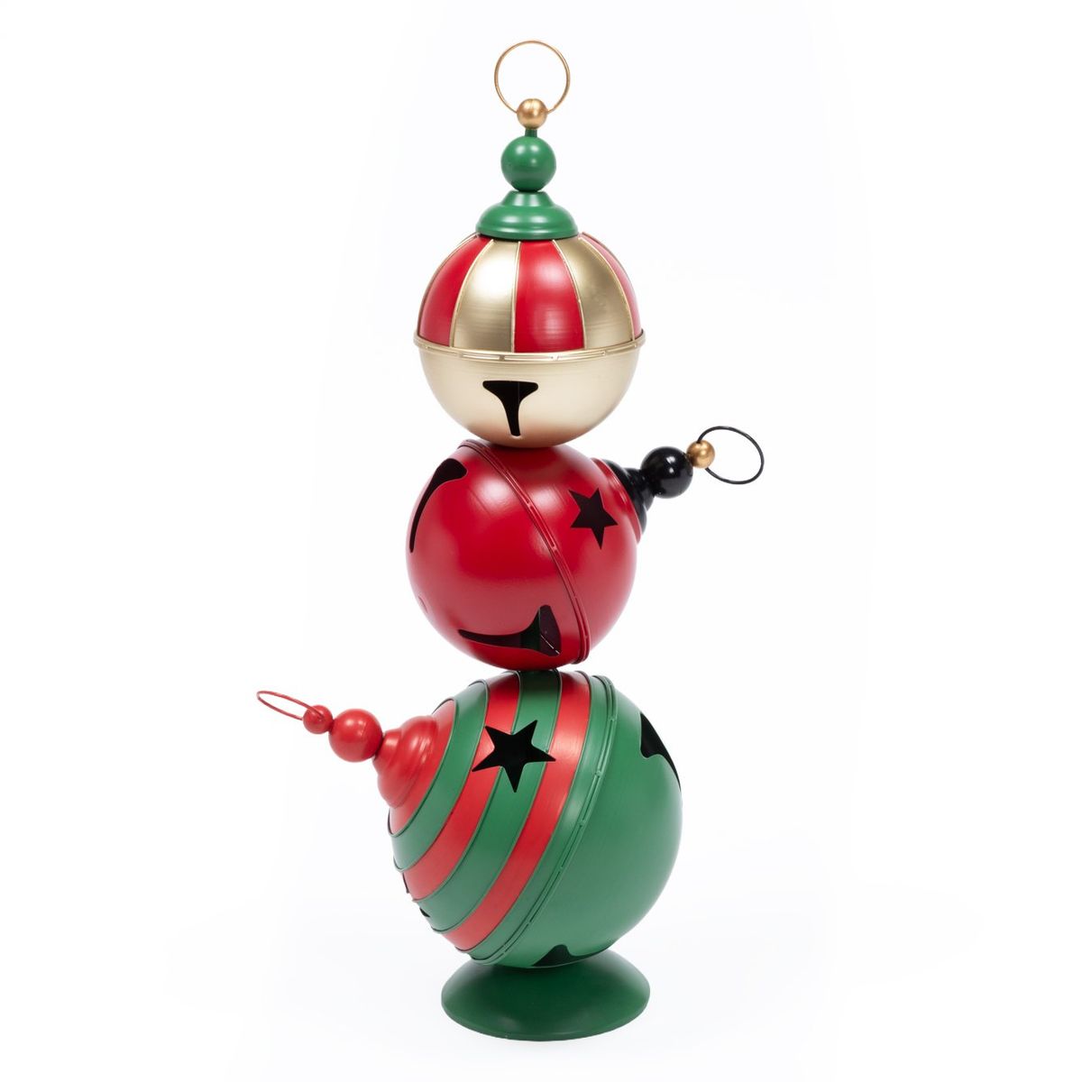 MICA - Adorno Set 3 Esferas Bolas Metal  Navidad 87 Cm Mica