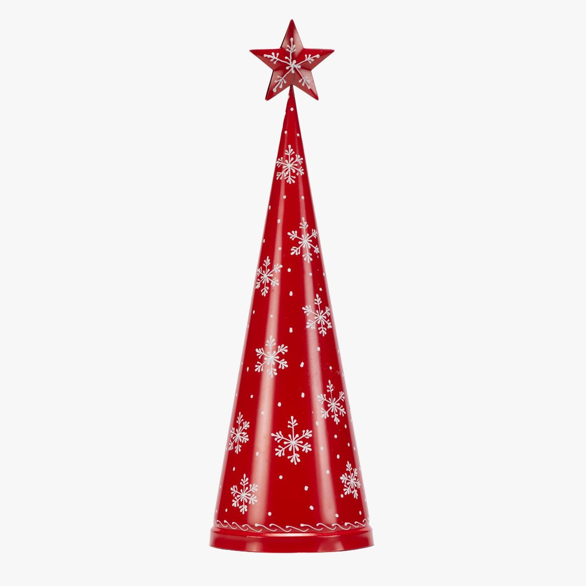 MICA - Árbol Adorno Rojo 36 Cm Navidad Mica