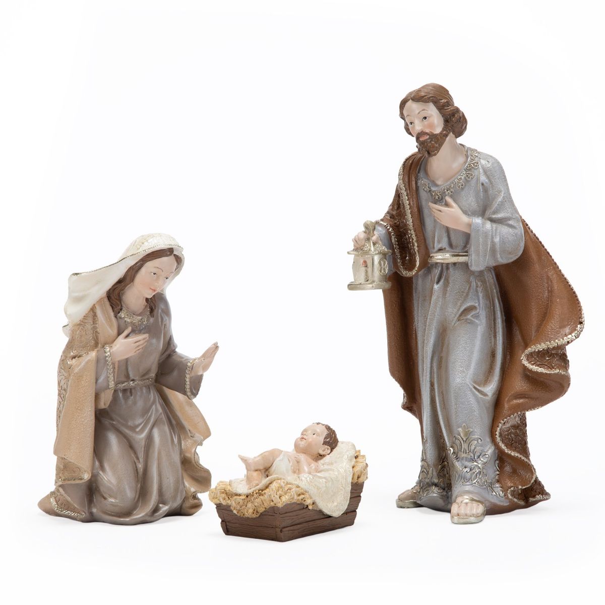MICA - Adorno Pesebre De Navidad 3 Figuras 13.5X11.5X25Cm Mica