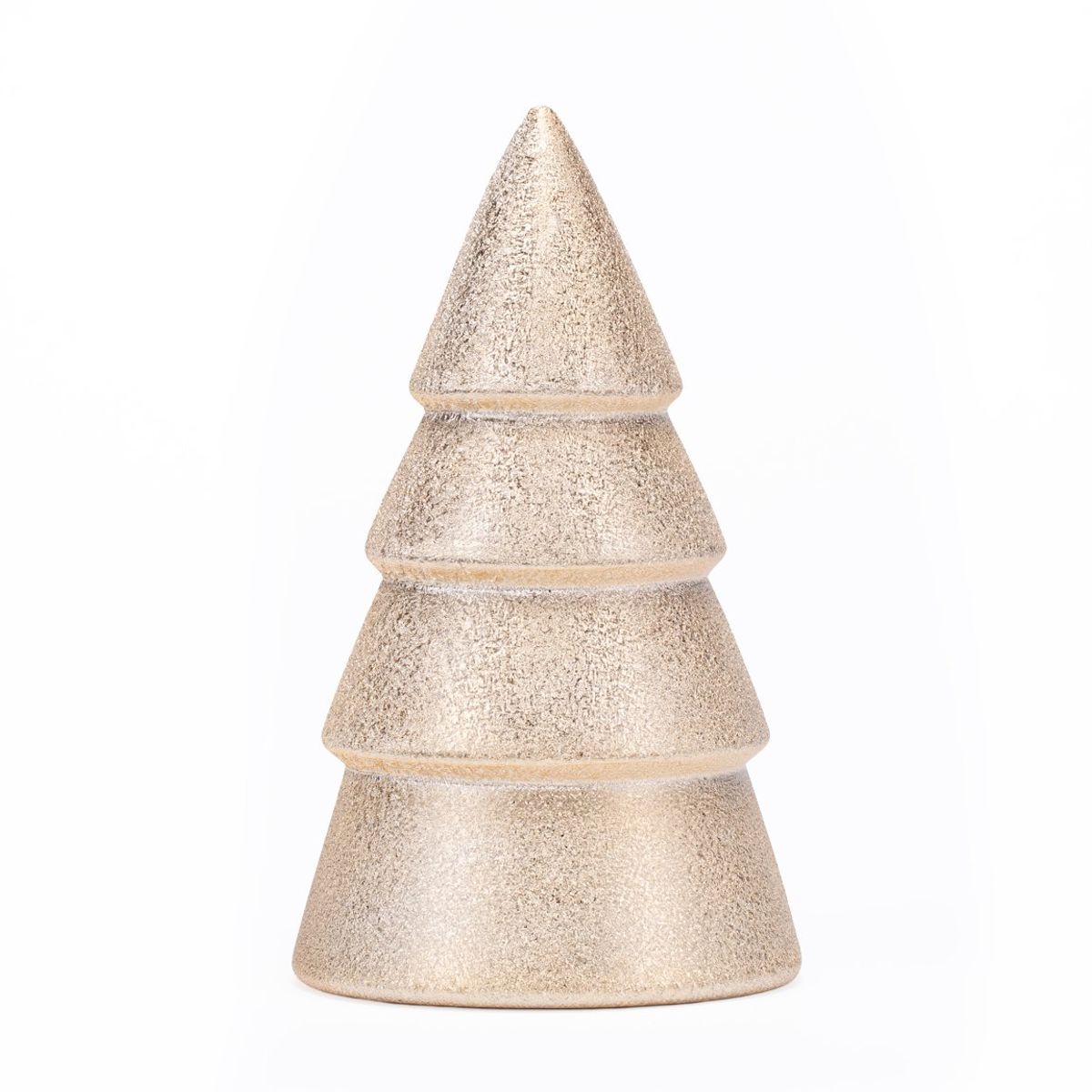 MICA - Adorno Árbol Navidad Pino Dorado Brillos 18 Cm Mica