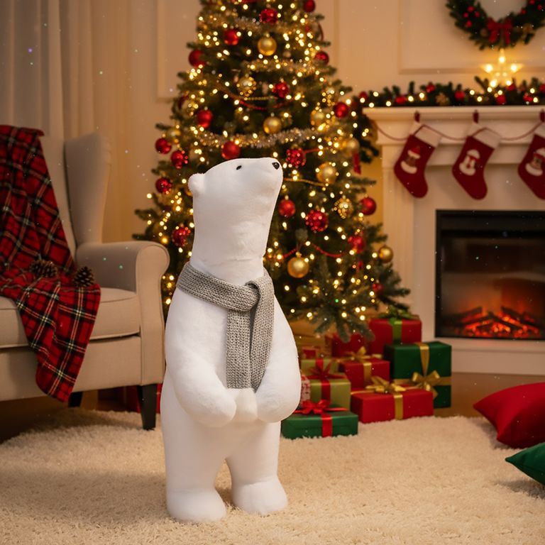 Oso 80X40 cm Adorno Decoración Navidad