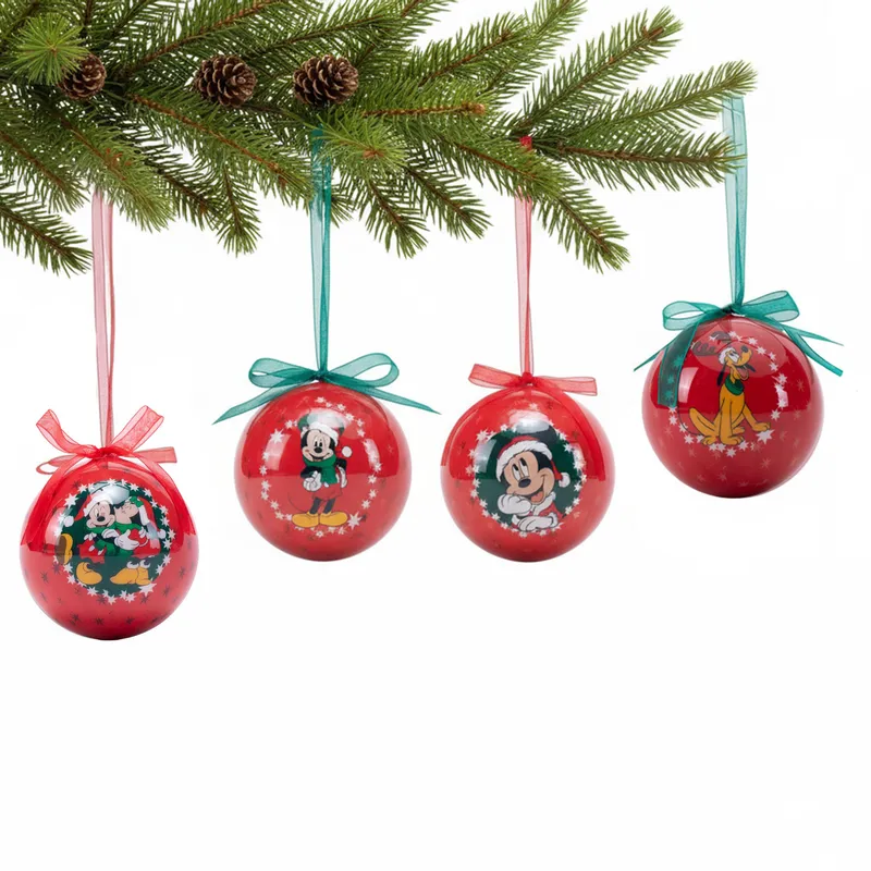 DISNEY - Set 4 Adornos Mickey Rojo Disney