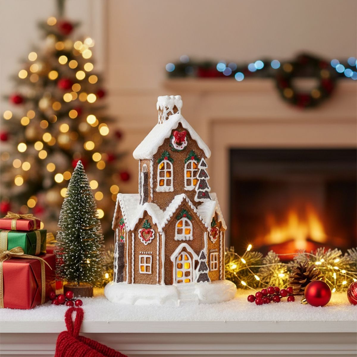 MICA - Adorno Casa Navidad Galleta Jengibre L 32X20 Cm Mica