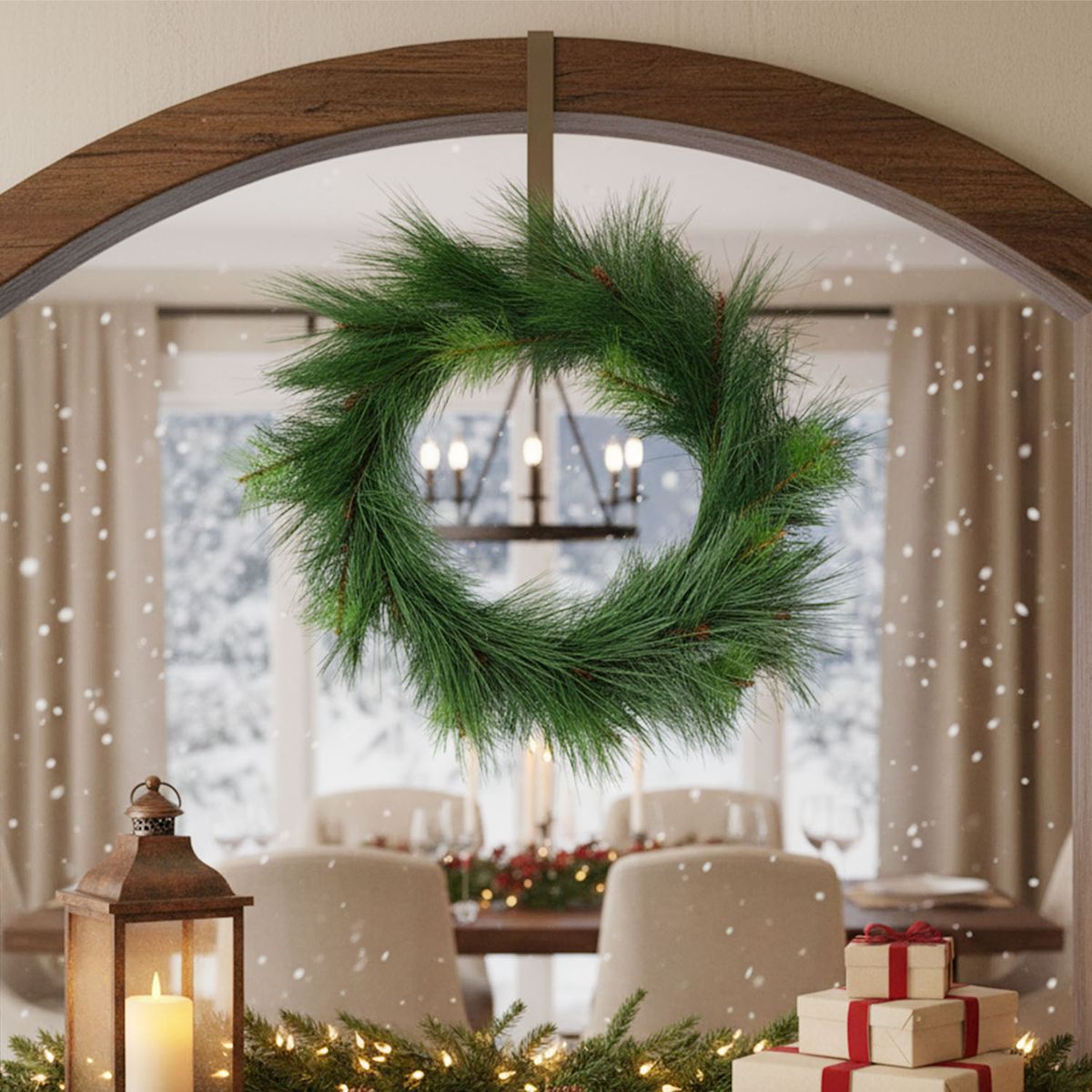 MICA - Adorno Corona Needle 55Cm Navidad Mica