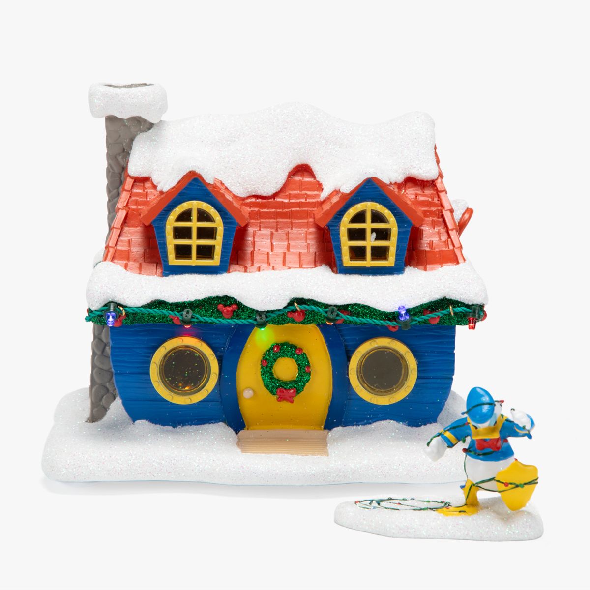 DISNEY - Adorno Aldea Villa Donald Azul Navideña Disney