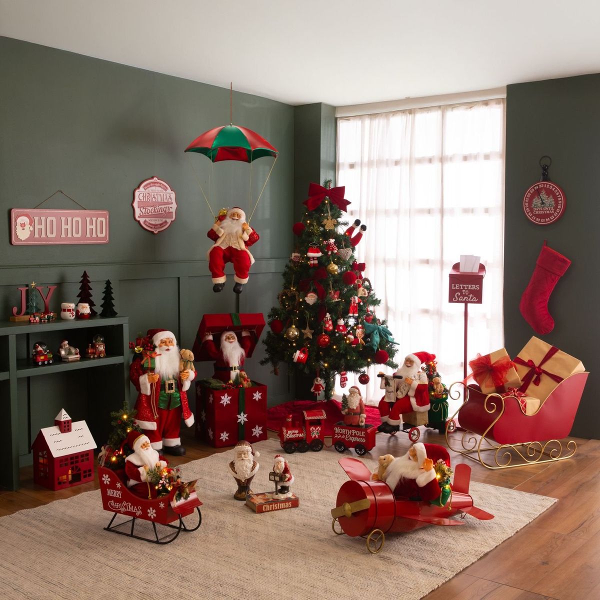 MICA - Adorno Viejo Pascuero Santa Regalo 90X40X40 Cm Navidad Mica