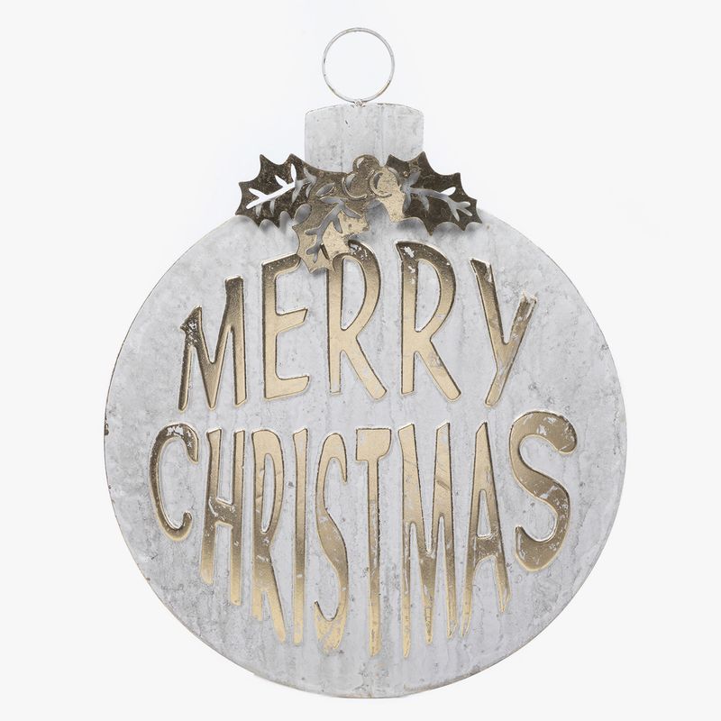 MICA - Cartel Merry Xmas Gold 58X74Cm Mica