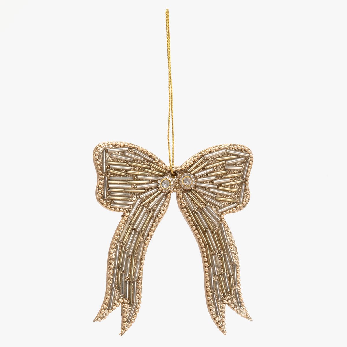 MICA - Adorno Colgante Árbol Navidad Moño 6X8 Cm Mica