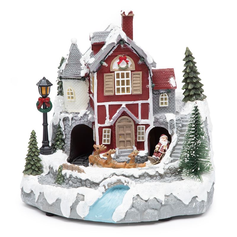 MICA - Aldea Casa Trineo 23.5X22.5Cm Mica