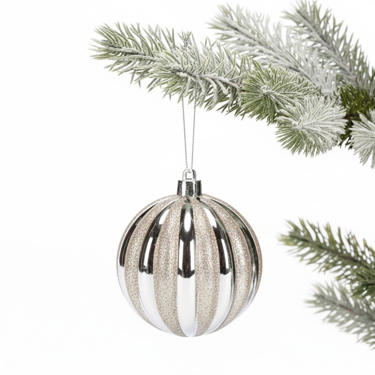 MICA - Adorno Esfera Bola Champagne 8 Cm Colgante Navidad Mica