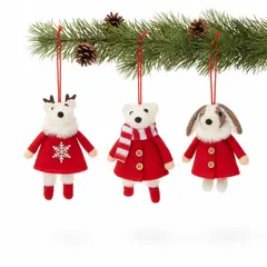 MICA - Set 3 Animales Adorno Colgante Navidad